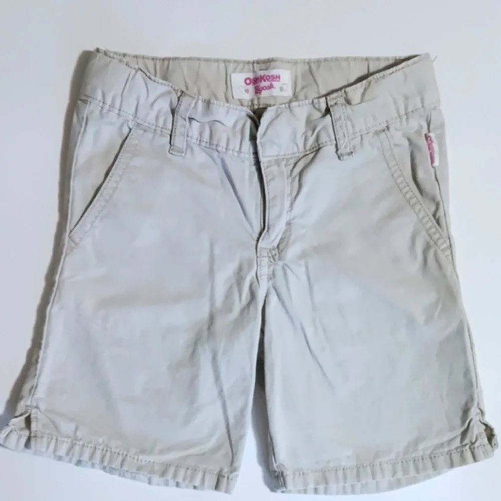 Girls' Osh Kosh B'gosh Pink Floral Blouse With Khaki Shorts Set Size 4